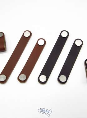 128mm Cabinet Handle Soft PU Leather Dresser Drawer Door Kno