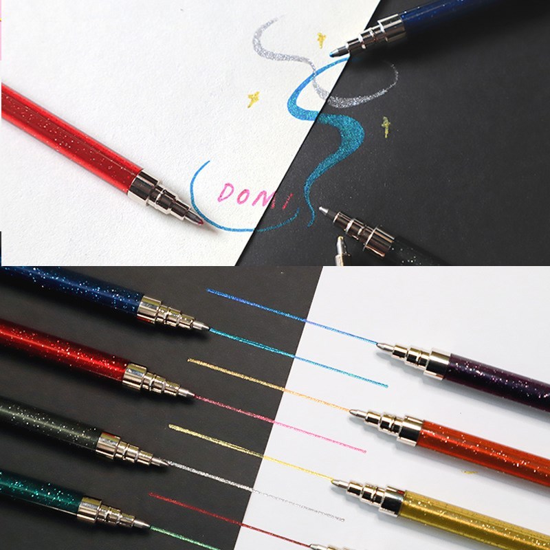 Hot sell 1.0mm Glitter Pens Kid's Flash Gel Pen DIY Draw