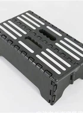 Portable Plastic Folding Step Stool Black Step Ladder