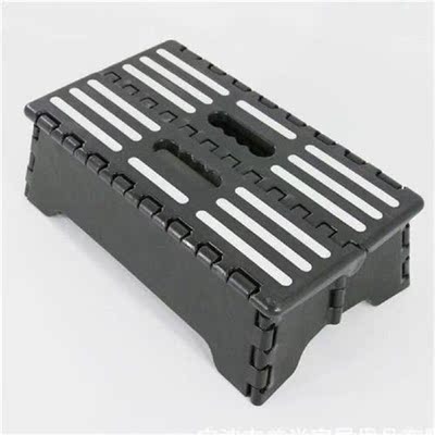 Portable Plastic Folding Step Stool Black Step Ladder