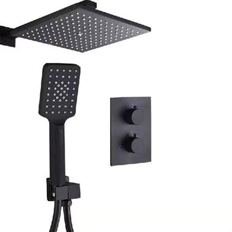 Unique Matte Black Thermostatic Faucets Set Thermostat