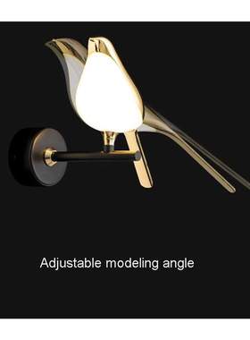 Modern Simplicity LED wall lamp Magpie bird model Light scon