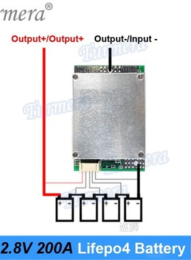 4S 12.8V 200A Balance Lifepo4 Battery BMS Balance Protected