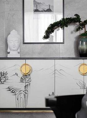 1 Pair of Semi Circular Handles Brass Gold Cabinets Handle f