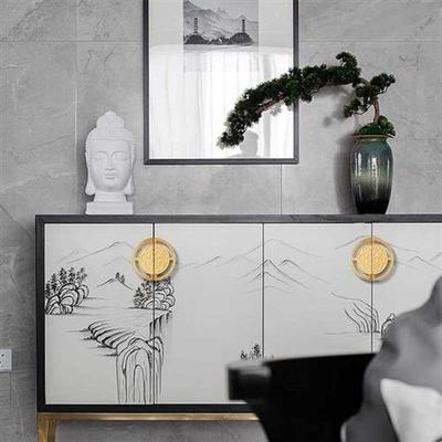 1 Pair of Semi Circular Handles Brass Gold Cabinets Handle f