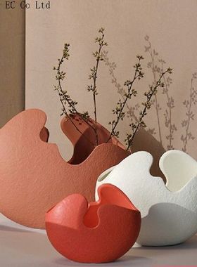 Matte Color Eggshell Vase Living Room Home Ceramic Flower