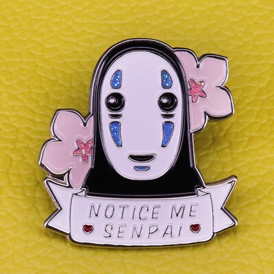 Studio Ghibli Spirited Away No Face Enamel Pin with Glitter