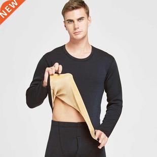 Solid Color Overweight Men's Warm Suit Plus Velvet T