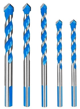 5Pcs Triple-cornered Drill Bit Set Overlord Handle Multifunc