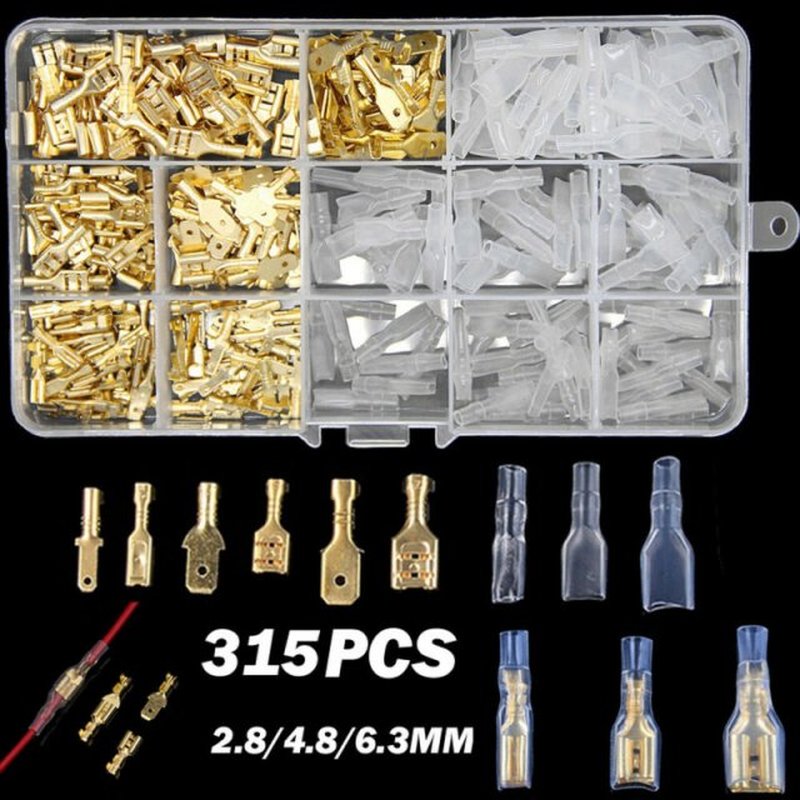 315pcs Cable Spade Lugs Electrical Wire Terminals Crimp Conn