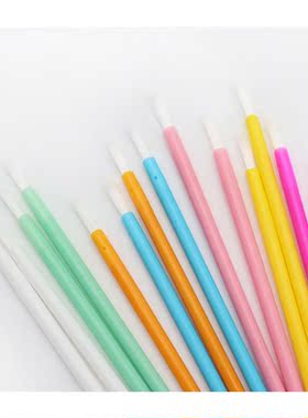 50 pcs Disposable nylon Lip Brush Lipstick Lip Glossy Wands