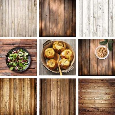 Retro Wood Board Backdrop Food Photography Background Textur