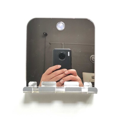 Acrylic Shower Mirror Bathroom Fogless Anti-fall Washroom Tr