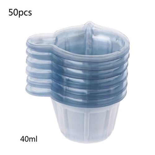 50Pcs 40ML Plastic Disposable Cups Dispenser DIY Epoxy Resin