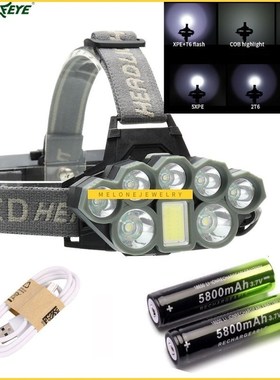 50000LM SB LED Headlamp Headlight Rechargeable 18650 Flashli