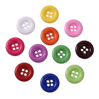 100pcs 18mm Round Resin Buttons Sewing Tools Decorative Butt