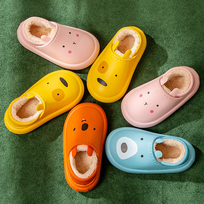 Kids Slippers Baby Shoes Warm Plush Children Cotton-padded S