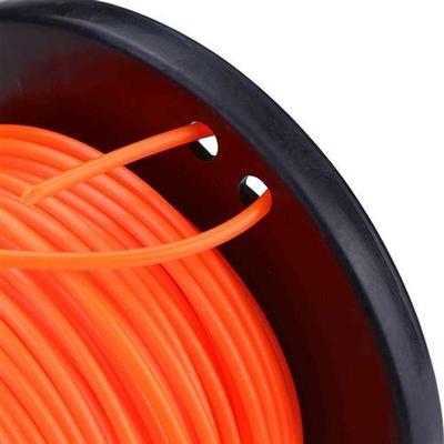 50m Trimmer Line Orange Square Brushcutter Strimmer Trimmer