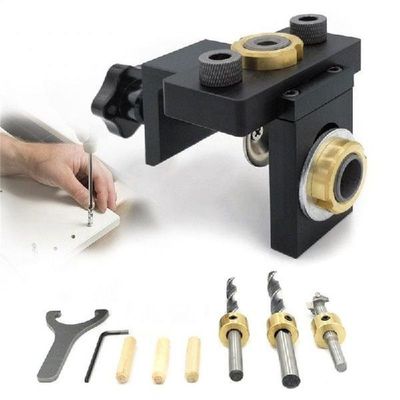 3 In 1 Woodworking Doweling Jig Kit Pocket Hole Jig