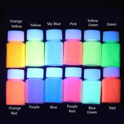 12 Color 40g Luminous Resin Pigment Kit Glow In the Dark Pow