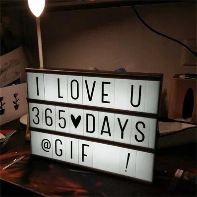 Cinematic LED Letter Light Box A4 Paper Size Light UP
