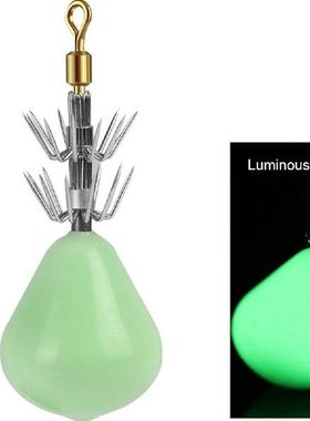 60g 6cm Luminous Swivel Squid Jigs Hooks Cuttlefish Fishing