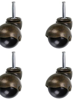 4 Pack 2 Inch Ball Caster Stem Caster Wheel with Sockets,Vin