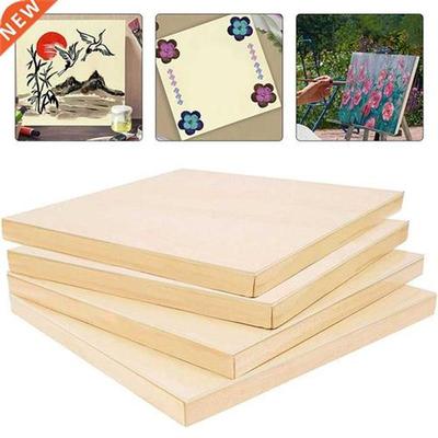 4PCS Picture Frame Wooden Canvas Painting Board Unfinished C