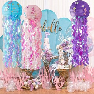 Jellyfish Paper Lantern Mermaid Party Aquarium Decor Under T