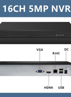16CH*5MP H265 NVR Network Digital Video Recorder For IP Came
