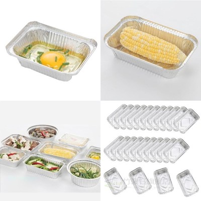 25 Piece Tinfoil Grill Baking Pan Tray Plate Fruit Bowl Food