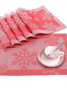 2pc Christmas PVC Placemats Place Mats Coasters Dinner Table