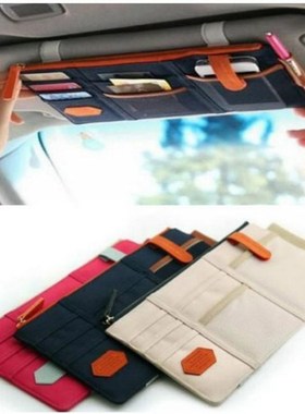 1 PCS Car Sun Visor Point Pocket Card Storage CD Holder Orga
