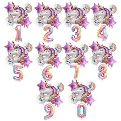 Unicorn Balloon 1st Birthday Party Decorations Kids Globo