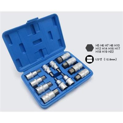 12Pcs Hex Bit Socket Set 1/2