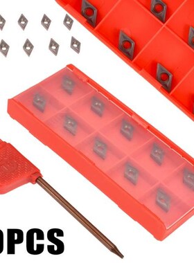 10pcs 55 Degree DCMT0702 YBC205 Carbide Inserts with Wrench