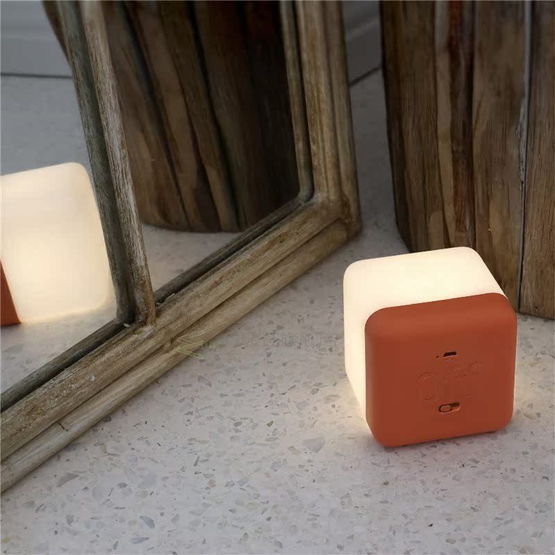 *Creative USB Charging LED Timing Lamp Square Shape Bedside