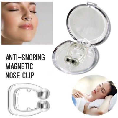 Nose Clips Silicsone Magnetic Anti Snore Stop Snoring Sleep