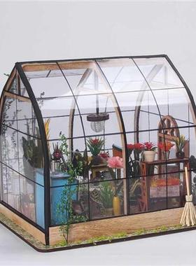 Dollhouse Wooden Miniature Assemble Kits Doll House With