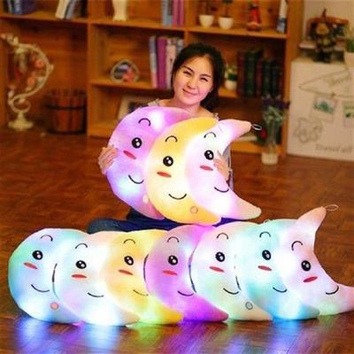 35CM Glowing Luminous Moon Pillow Stuffed Animals Cushion