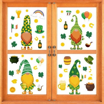 4Sheets Saint Patrick's Day Leprechauns Gnome Window Cli
