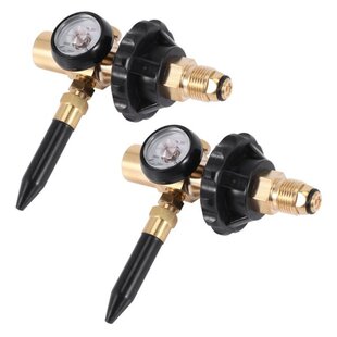 2X Helium Tank Regulator Filler Valve for Balloons with Gaug