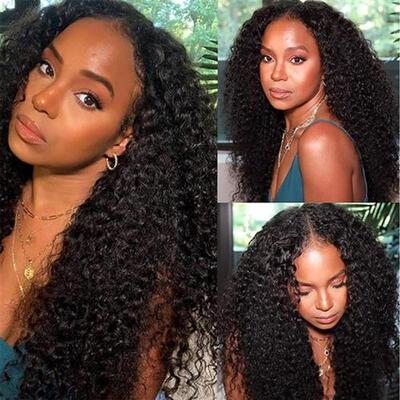 Indian Afro Kinky Curly Bundles 1/3/4PCS Human Hair Extensio