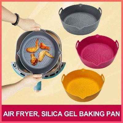 Silicone Air Fryers Oven Baking Tray Round Liner Plate