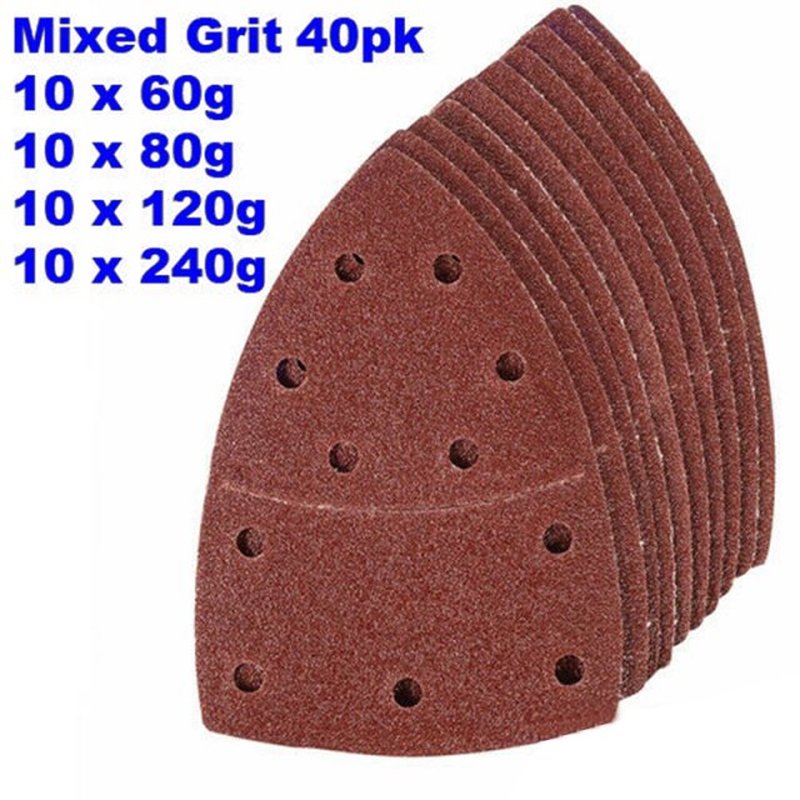 40Pcs/Set 140x100mm Sanding Paper Sheets 60/80/120/240 Grit