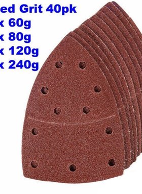 40Pcs/Set 140x100mm Sanding Paper Sheets 60/80/120/240 Grit