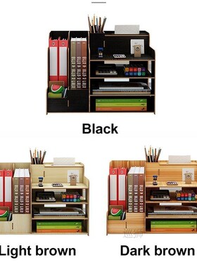 New Multi-function Desktop Organizer Wooden Storage Box Offi
