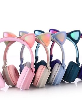 Women Girls Wireless Cat Ears Earbuds Wireless Comfortable S