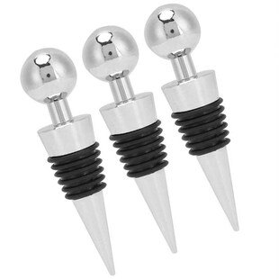 Kitchen Accessories  Wine Bottle Stopper Silver Round Head B
