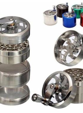 40mm 4-layer Zinc Hand-cranked Cigarette Grinder Low Noise